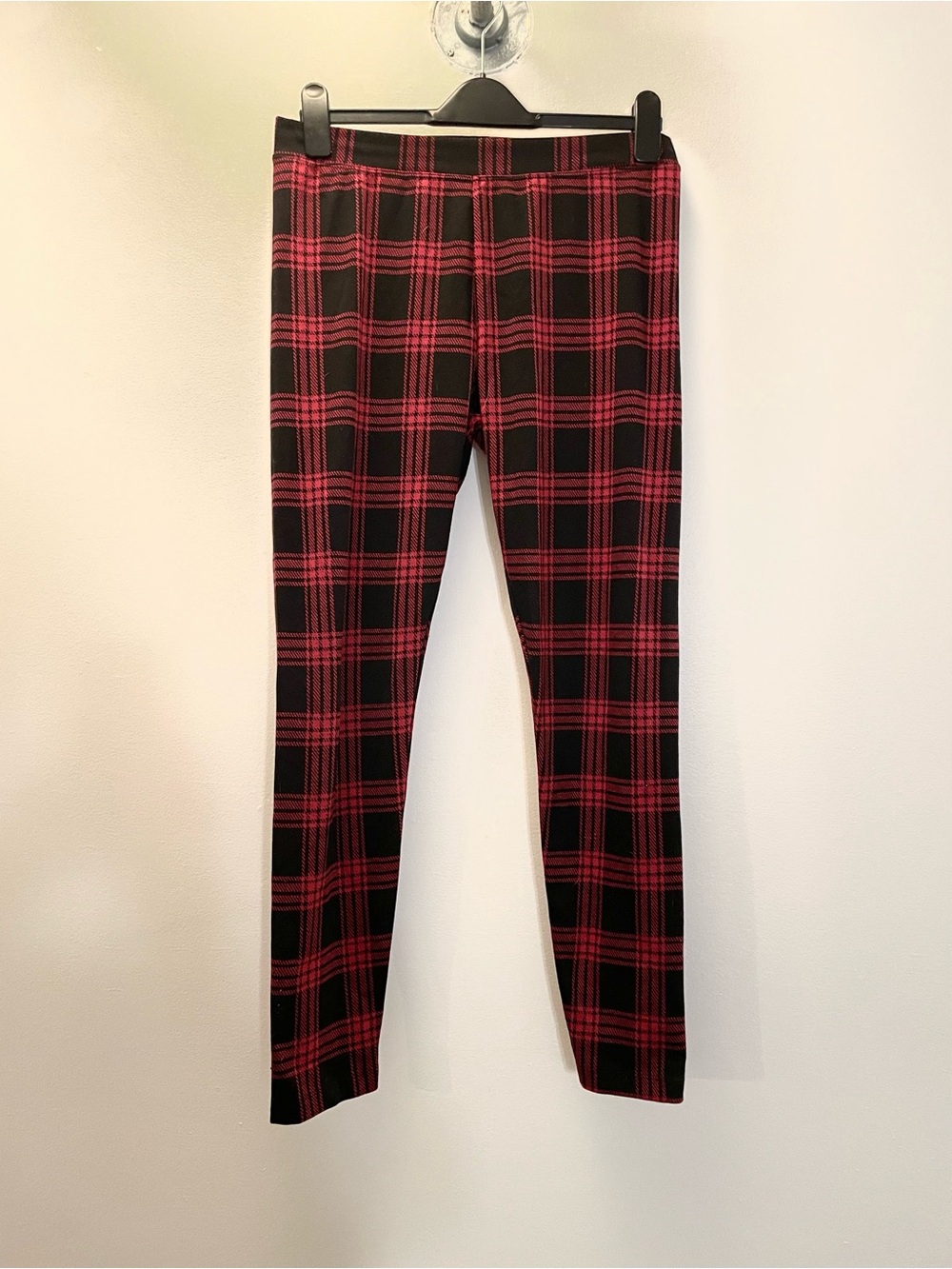 Joe Fresh Black and Red Plaid Leggings